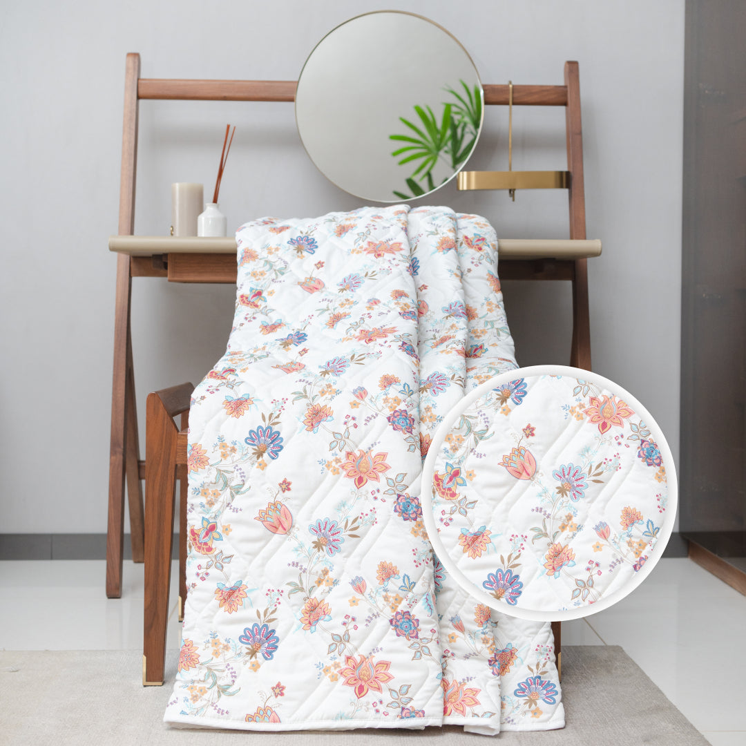 Peach Cotton AC Blankets, Quilts & Dohar for Single / Double Bed