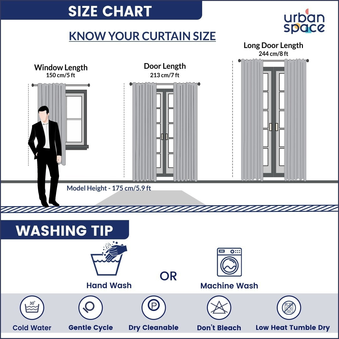 Premium 100% Cotton Curtain for Window & Curtains for Door - Pack of 1 Curtain, Yellow Star