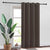 Faux Silk window Blackout Curtains, Blackout Curtains for door, Pack of 2 Curtains -Dark Brown