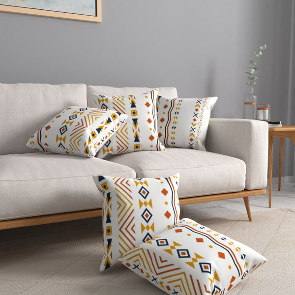 Cotton Cushion Covers, throw pillows for couch- Boho Orange